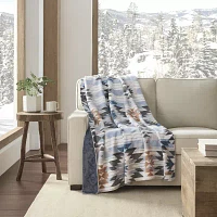 Bearpaw Coco Flannel Print Throw