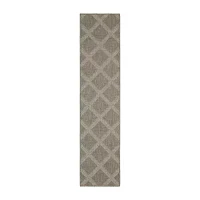 Covington Home Carina Woven Diamonds 24"X90" Indoor Outdoor Rectangular Runner