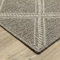 Covington Home Carina Woven Diamonds Indoor Outdoor Rectangular Area Rug