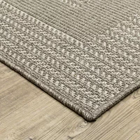 Covington Home Carina Textured Border 39"X60" Indoor Outdoor Rectangular Accent Rug