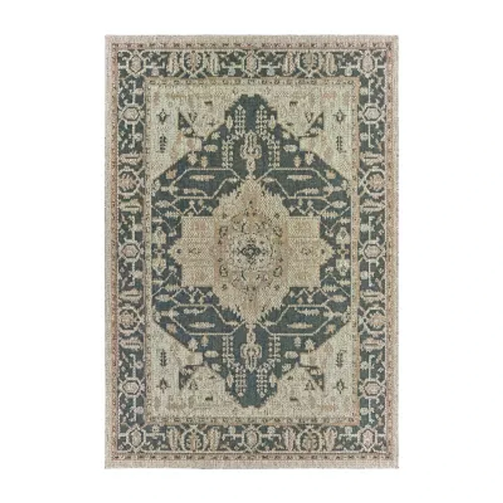 Covington Home Long Island Medallion 39"X60" Indoor Outdoor Rectangular Accent Rug