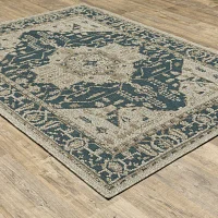 Covington Home Long Island Medallion 39"X60" Indoor Outdoor Rectangular Accent Rug