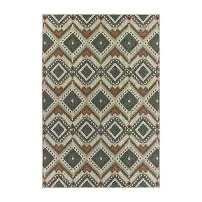 Covington Home Long Island Tribal Diamonds 39"X60" Indoor Outdoor Rectangular Accent Rug