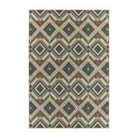 Covington Home Long Island Tribal Diamonds 39"X60" Indoor Outdoor Rectangular Accent Rug