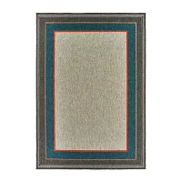 Covington Home Long Island Casual Border 39"X60" Indoor Outdoor Rectangular Accent Rug