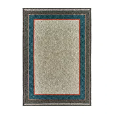 Covington Home Long Island Casual Border Indoor Outdoor Rectangular Area Rug