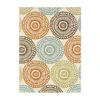 Covington Home Majorca Floral Medallions Indoor Outdoor Rectangular Accent Rug