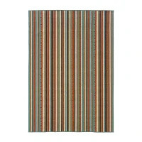 Covington Home Majorca Vertical Stripes Indoor Outdoor Rectangular Accent Rug