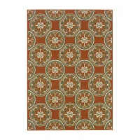 Covington Home Majorca Floral Lattice Indoor Outdoor Rectangular Area Rug