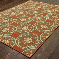 Covington Home Majorca Floral Lattice Indoor Outdoor Rectangular Area Rug