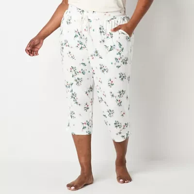 Liz Claiborne Cool and Calm Pajama Capri Pants Plus