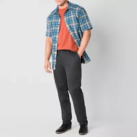 mutual weave Everyday Taper Mens Big and Tall Easy-on + Easy-off Adaptive Straight Fit Flat Front Pants