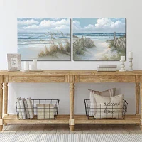 Streamline Art Pathway Through Dunes Canvas Art