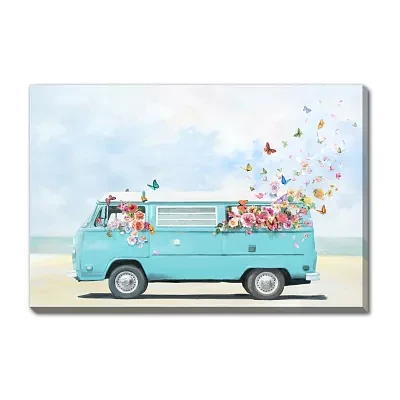 Streamline Art Fluttering Rainbow Canvas Art