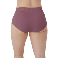 Bali Comfort Revloution Modern Seamless Lace Trim Brief Panty Dfmlbf