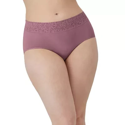 Bali Comfort Revloution Modern Seamless Lace Trim Brief Panty Dfmlbf