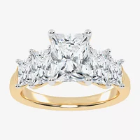 G / Vs2-Si1) Womens 3 1/2 CT. T.W Lab Grown White Diamond 14K Gold 5-Stone Engagement Ring