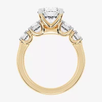 G / Vs2-Si1) Womens 3 1/2 CT. T.W Lab Grown White Diamond 14K Gold Round 5-Stone Engagement Ring