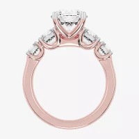 (G / Vs2-Si1) Womens 3 1/2 CT. T.W Lab Grown White Diamond 14K Rose Gold Round 5-Stone Engagement Ring