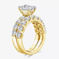 Signature By Modern Bride (G / Si1-Si2) Womens 4 CT. T.W. Lab Grown White Diamond 10K Gold Side Stone Bridal Set