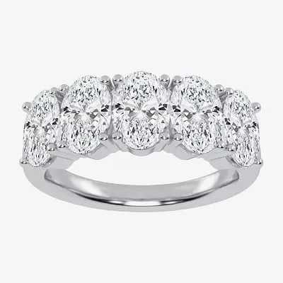 G / Vs2-Si2) 2 1/2 CT. T.W. Lab Grown White Diamond 14K Gold 5-Stone Anniversary Band