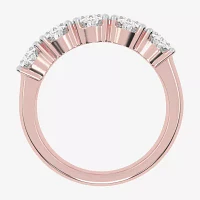 G / Vs2-Si2) 2 1/2 CT. T.W. Lab Grown White Diamond 14K Rose Gold 5-Stone Anniversary Band