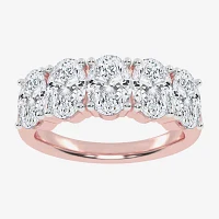 G / Vs2-Si2) 2 1/2 CT. T.W. Lab Grown White Diamond 14K Rose Gold 5-Stone Anniversary Band