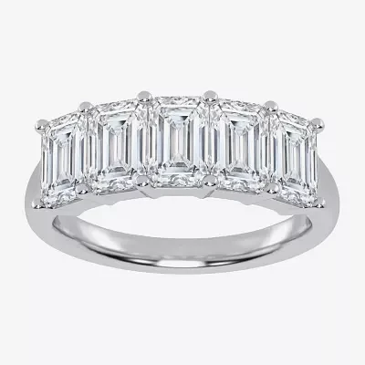 G / Vs2-Si2) 2 1/2 CT. T.W. Lab Grown White Diamond 14K Gold 5-Stone Anniversary Band