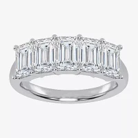 G / Vs2-Si2) 2 1/2 CT. T.W. Lab Grown White Diamond 14K Gold 5-Stone Anniversary Band