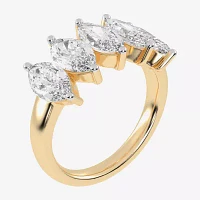 (G / Vs2-Si2) 2 1/2 CT. T.W. Lab Grown White Diamond 14K Gold 5-Stone Anniversary Band