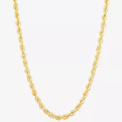 14K Gold Inch Solid Rope Chain Necklace