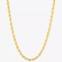 14K Gold Inch Solid Rope Chain Necklace