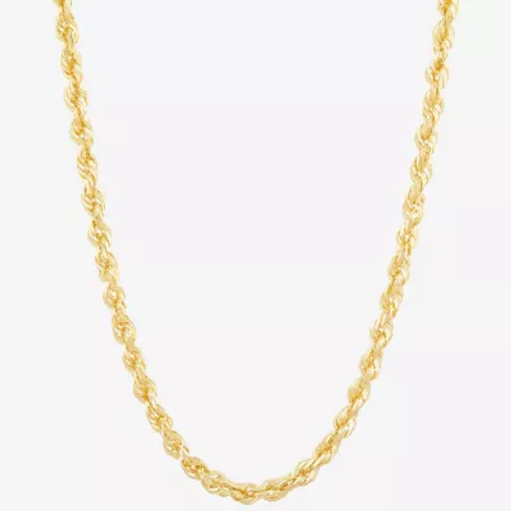 Womens 14K Gold 20 Inch Rope Chain Necklace