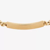 Made in Italy 14K Gold 8 / Inch Hollow Curb Id Bracelet