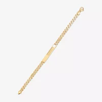 Made in Italy 14K Gold 8 / Inch Hollow Curb Id Bracelet