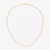 Made in Italy 14K Gold 18 Inch Solid Figaro Chain Necklace