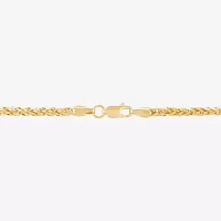 14K Gold 20 Inch Solid Wheat Chain Necklace