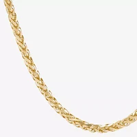 14K Gold 20 Inch Solid Wheat Chain Necklace