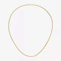 14K Gold 20 Inch Solid Wheat Chain Necklace