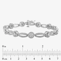 1/10 CT. T.W. Genuine Diamond Oval & Round Bracelet