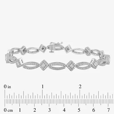 Womens 1/10 CT.T.W. Natural Diamond Tennis Bracelet