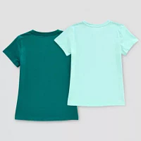 Xersion Little & Big Girls 2-pc. Crew Neck Short Sleeve Graphic T-Shirt