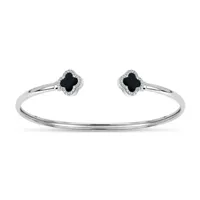 Womens Black Onyx Sterling Silver Sterling Silver Cuff Bracelet