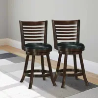 Woodgrove Swivel Counter Height Stool-Set of 2