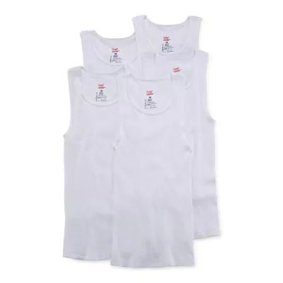 Hanes Little & Big Boys 5 Pack U Neck Tank