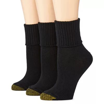 Gold Toe Bermuda 3 Pair Turncuff Socks Womens