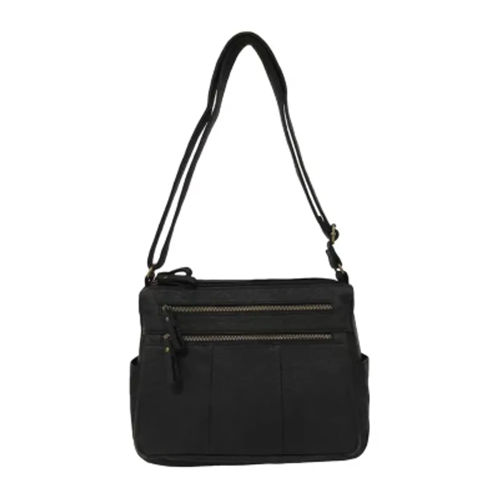 Bueno of California Medium Double Zip Crossbody Bag