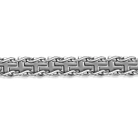 Mens Stainless Steel and Black Ion Plated Cross Link Bracelet