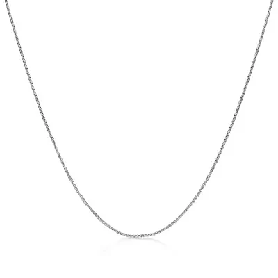 Mens Stainless Steel 18" 2mm Round Box Chain