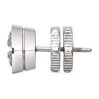 Mens 1/10 CT. T.W. Diamond Stainless Steel Stud Earring